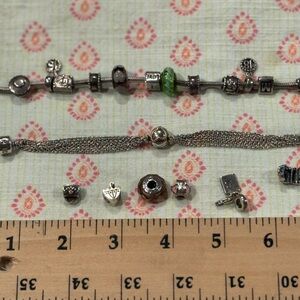 Pandora Silver 925 sterling LOT 18 Charms & 2 Bracelets